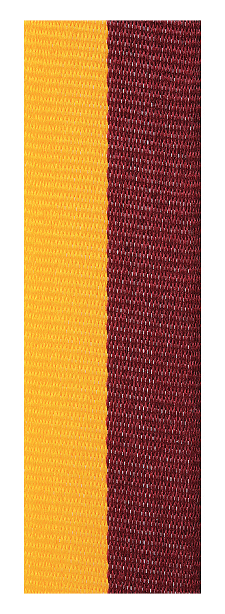 Maroon / Gold Ribbon 800 x 23mm