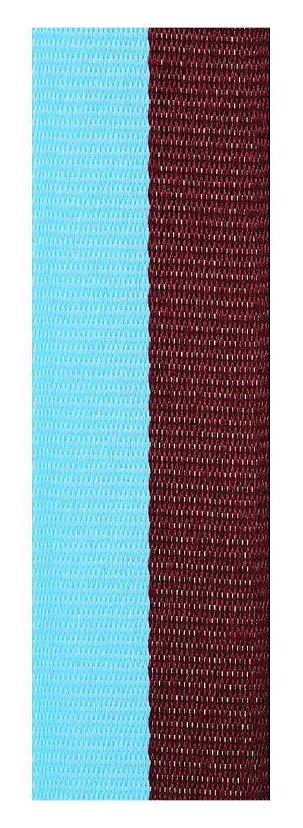 Maroon / Light Blue Ribbon 800 x 23mm