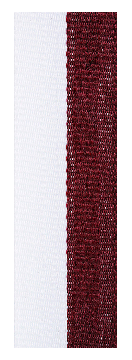 Maroon / White Ribbon 800 x 23mm