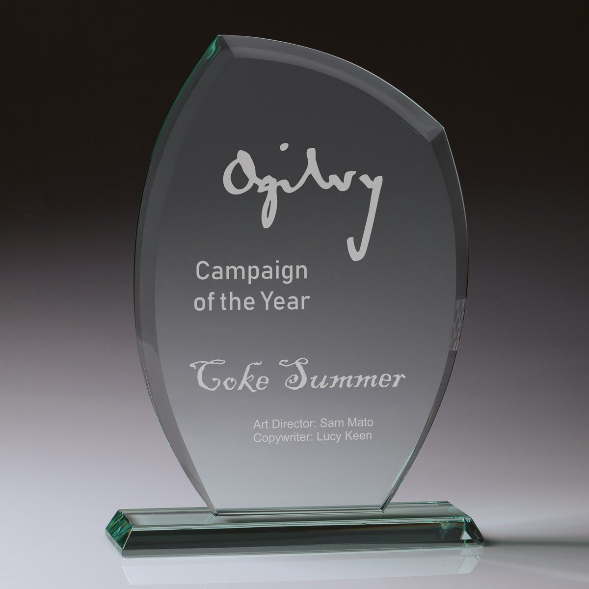 Glass Jade Crescent 170mm