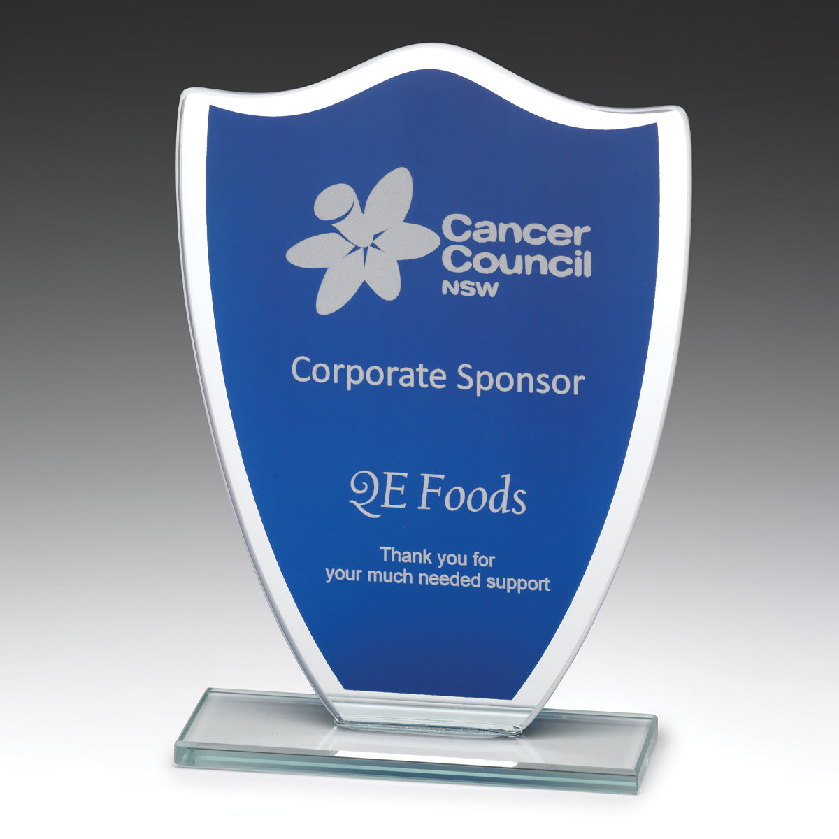 Blue Glass Shield 165mm