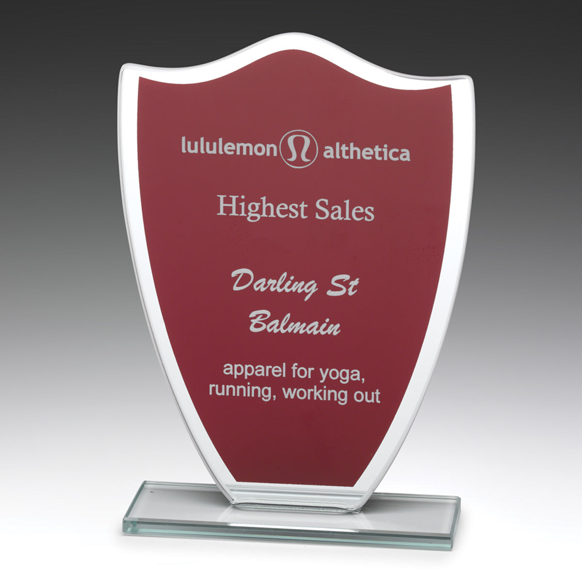 Red Glass Shield 165mm