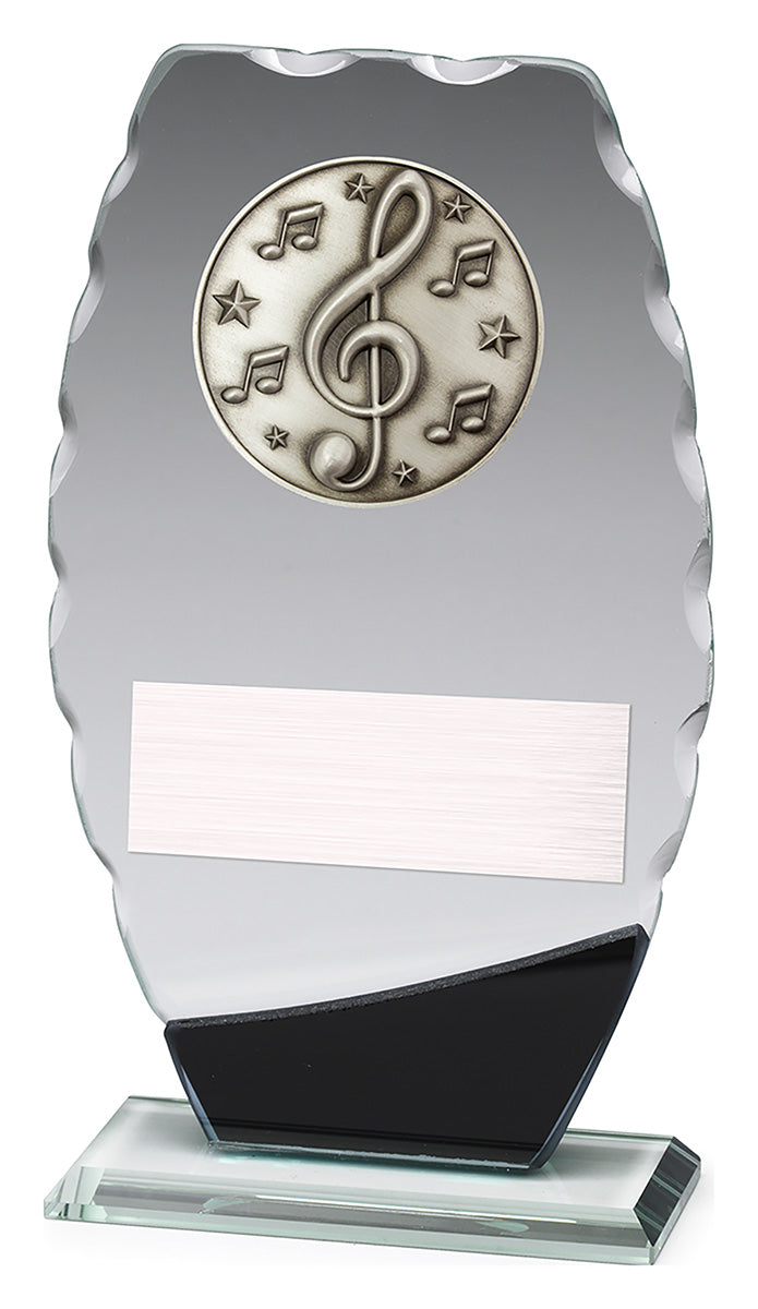 Clipped Oval Glass - Music 190mm