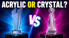 Comparison of custom acrylic and crystal awards by Select Awards