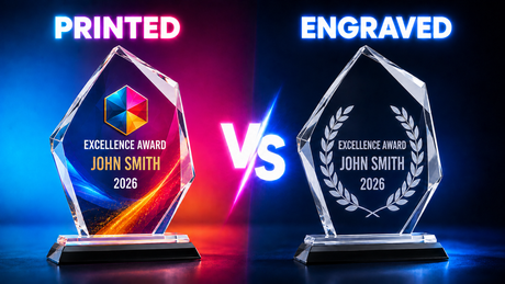 Comparison of digital printing and laser engraving finishes