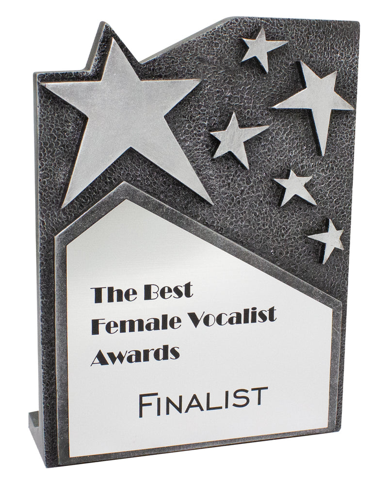 Star Cross Plaque - Silver Star Cross Plaque Silver 195mm