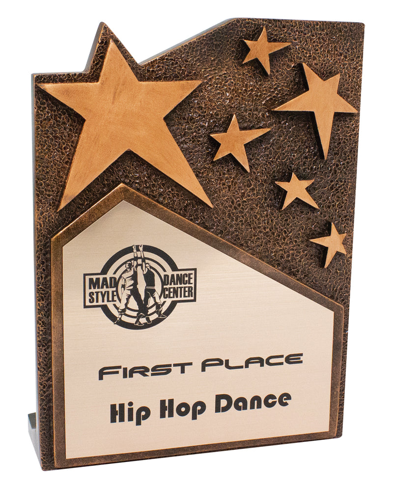 Star Cross Plaque - Bronze Star Cross Plaque Bronze 195mm