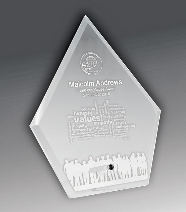 Laser Glass Arrowhead-Clear
