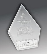 Laser Glass Arrowhead-Clear