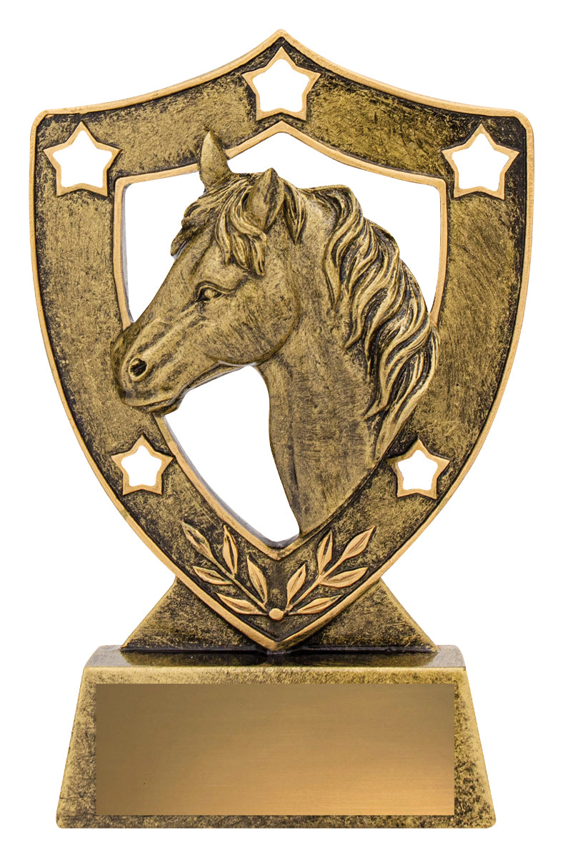 Horse Gold Shield Horse Shield 135mm