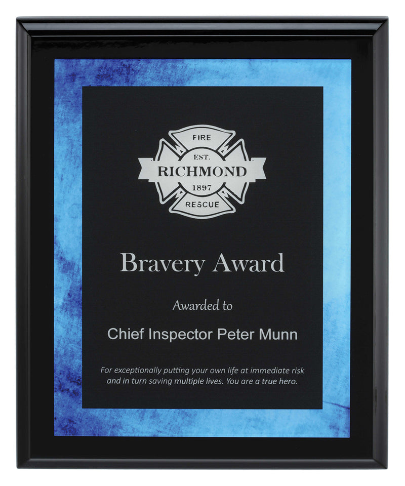 Vivid Plaque - Blue Vivid Acrylic Plaque Blue 250mm
