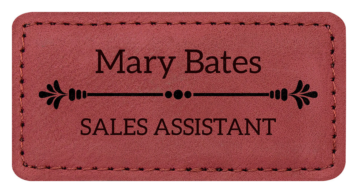 Name Badge - Rose 75 x 35mm