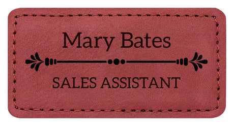 Name Badge - Rose 75 x 35mm