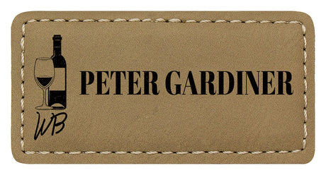 Name Badge - Khaki 75 x 35mm