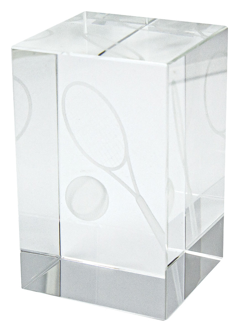 Tennis Crystal Block Award Tennis Crystal Block 80mm