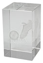 Football Crystal Block Award 80mm