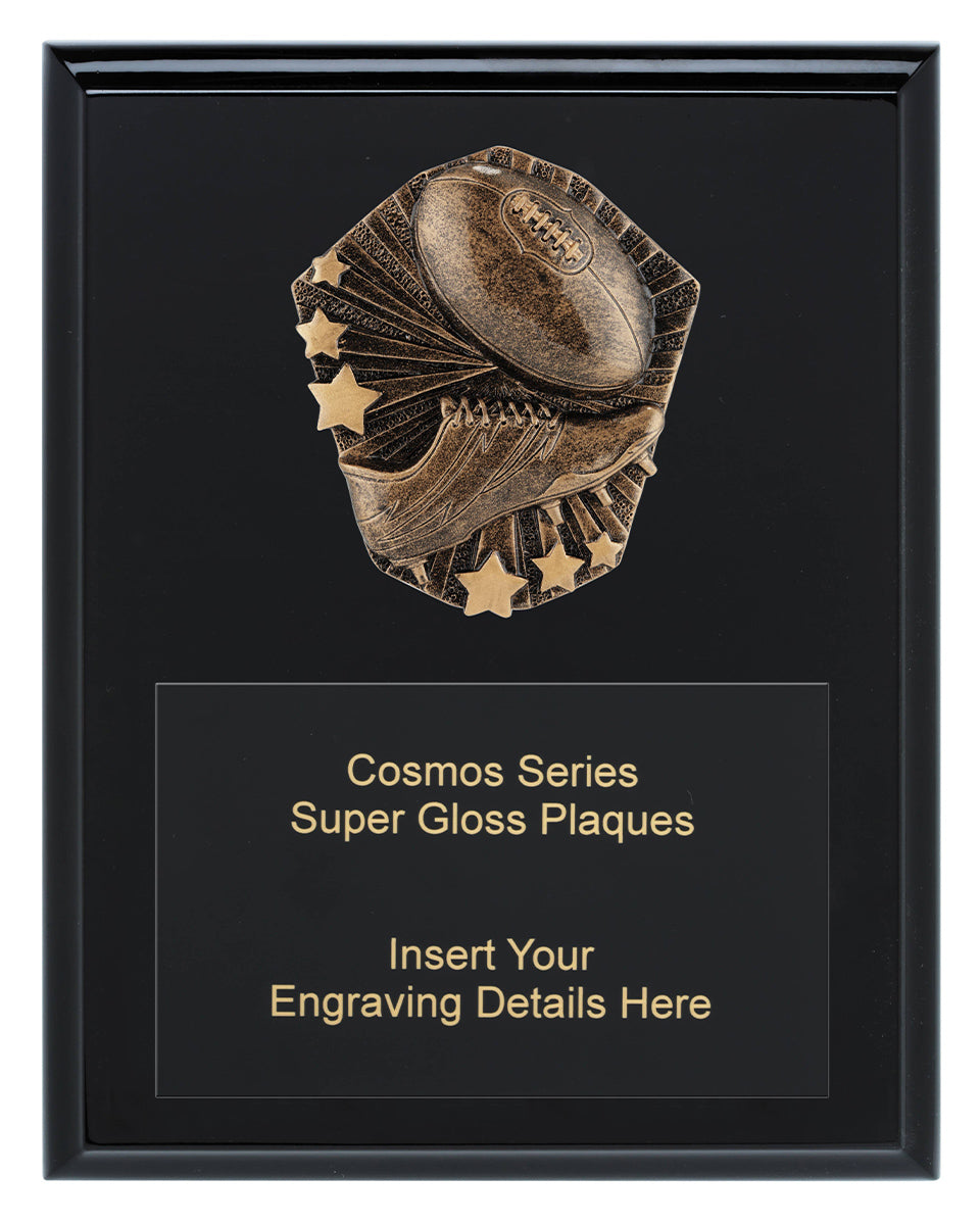 Cosmos Super Plaque - Aussie Rules 225mm