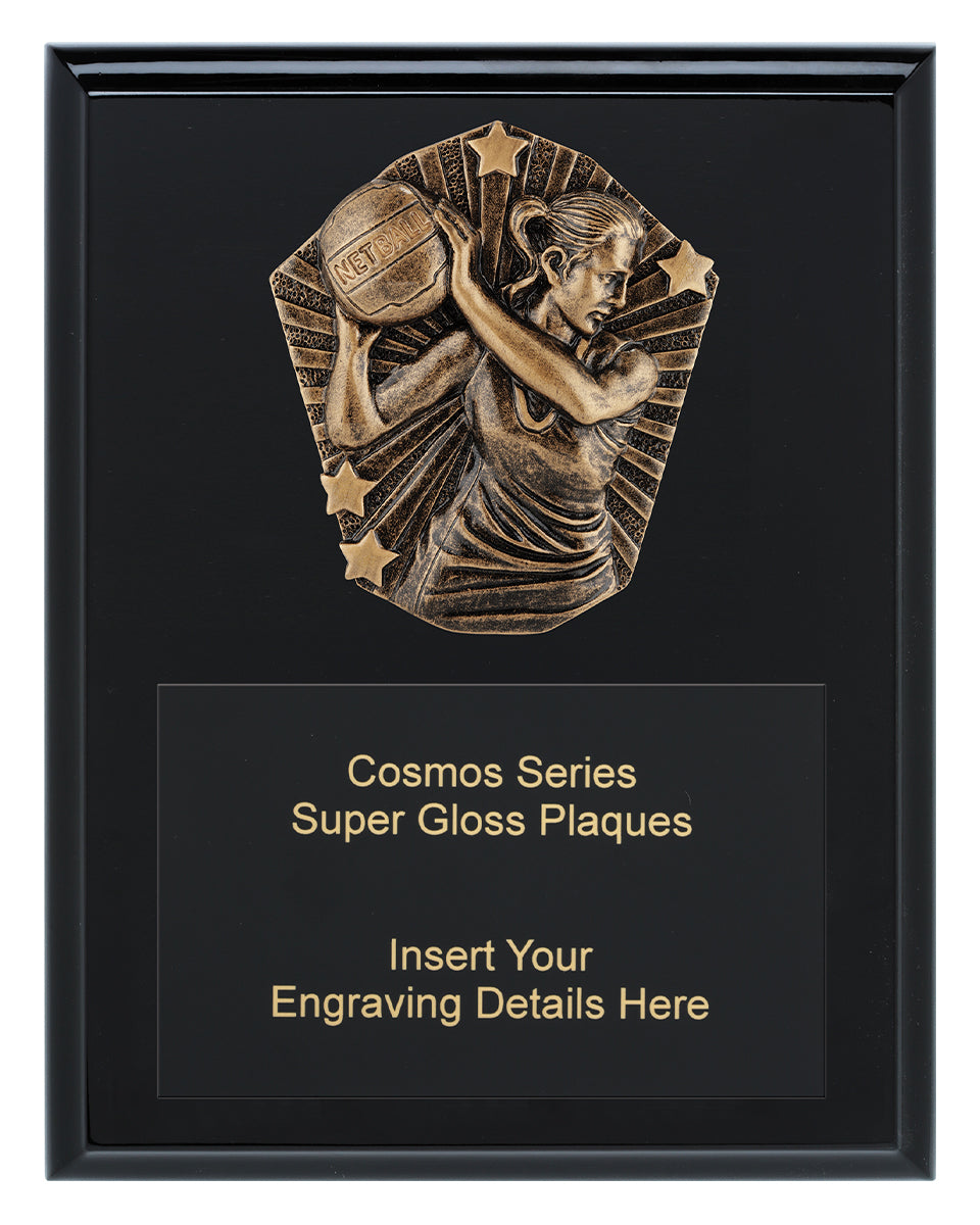 Cosmos Super Plaque - Netball 225mm