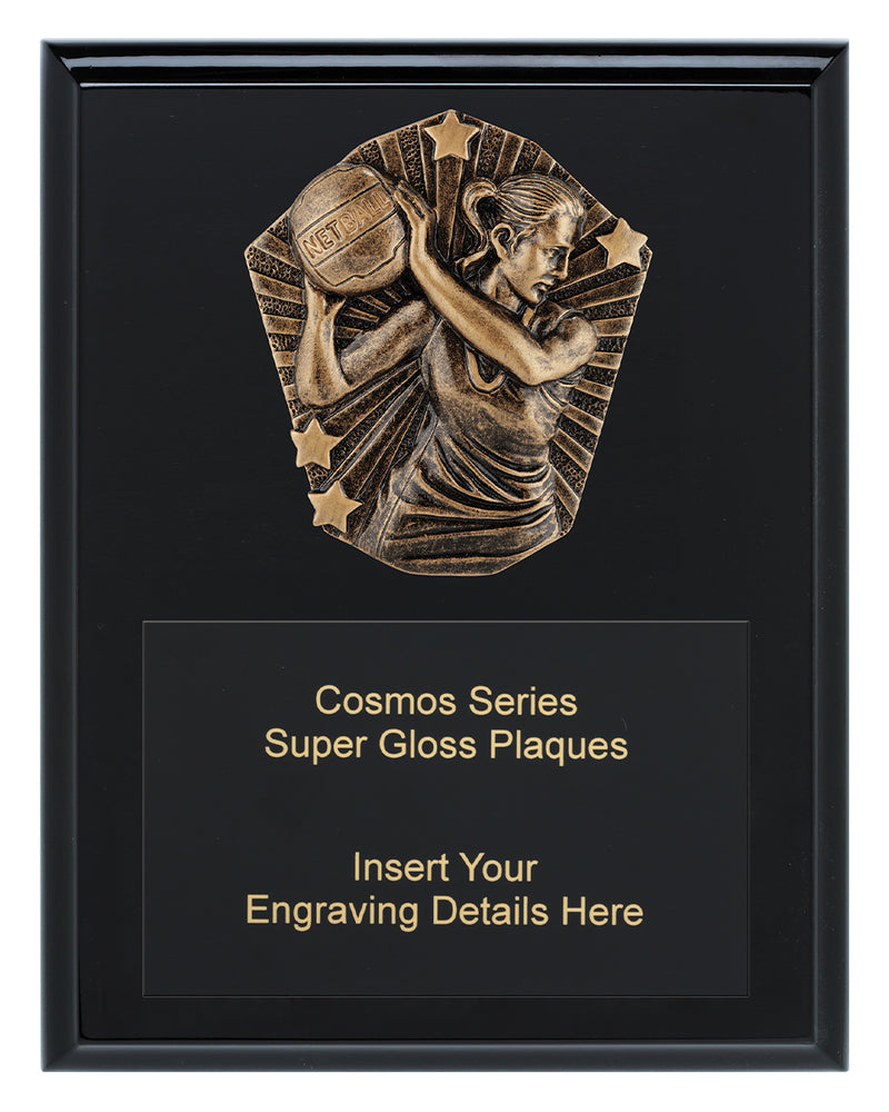 Cosmos Super Plaque - Netball Cosmos Super Plaque Netball 250mm