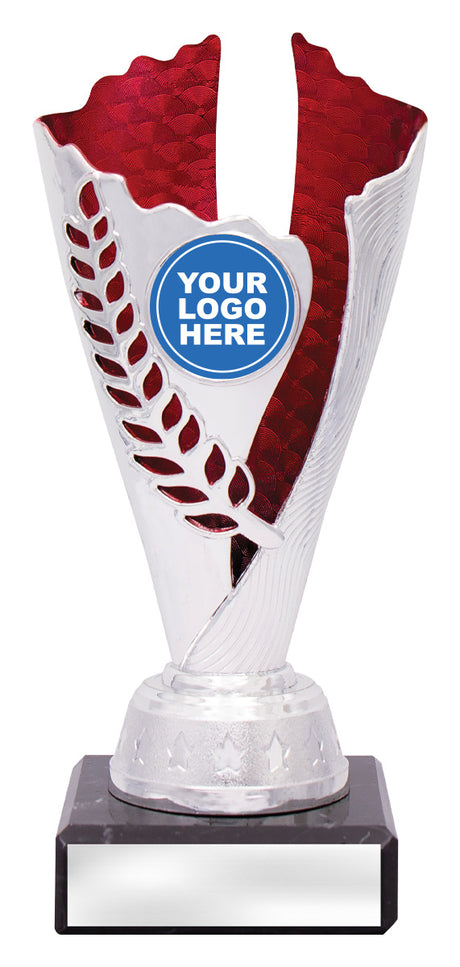 Spirit Cups - Silver / Red 175mm