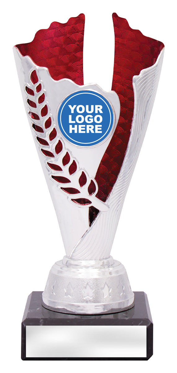 Spirit Cups - Silver / Red 175mm