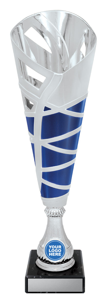 Hex Cup - Silver / Blue 350mm