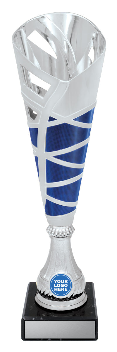 Hex Cup - Silver / Blue 370mm