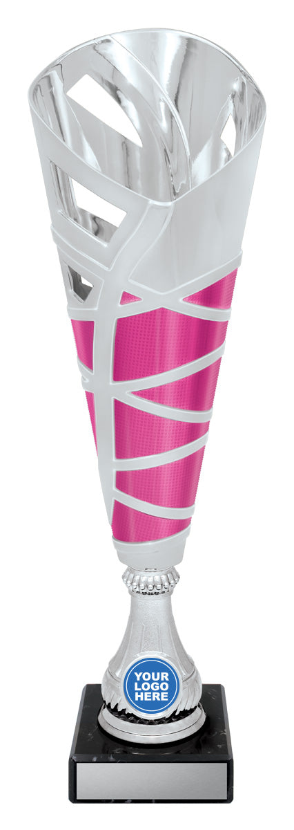 Hex Cup - Silver / Pink 350mm