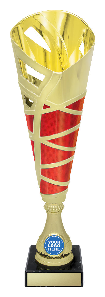 Hex Cup - Gold / Red 350mm