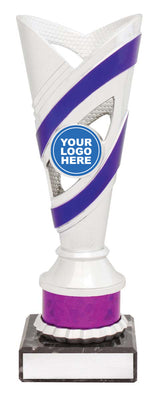 Curve Cups - Silver / Purple 200mm