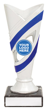 Curve Cups - Silver / Blue 170mm