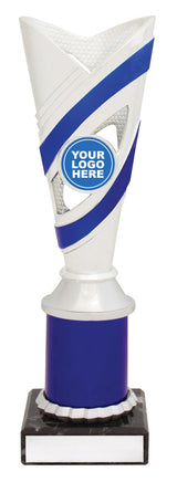 Curve Cups - Silver / Blue 225mm