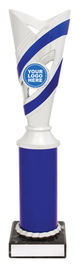 Curve Cups - Silver / Blue 275mm