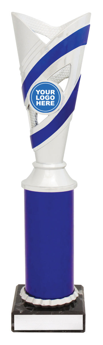 Curve Cups - Silver / Blue 275mm