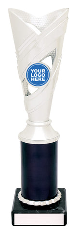 Curve Cups - Silver / Black 250mm