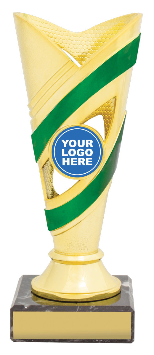 Curve Cups - Gold / Green 170mm