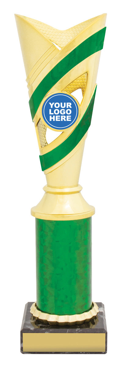 Curve Cups - Gold / Green 250mm