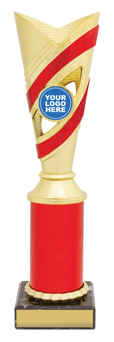 Curve Cups - Gold / Red 250mm