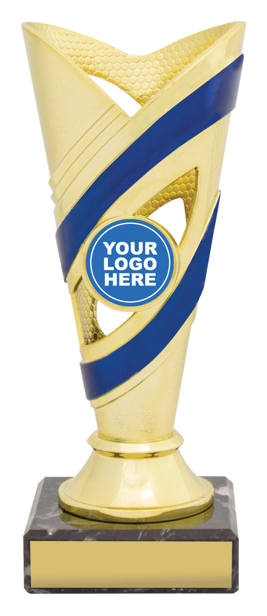 Curve Cups - Gold / Blue 170mm