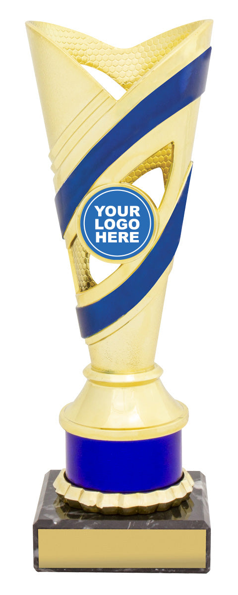 Curve Cups - Gold / Blue 200mm
