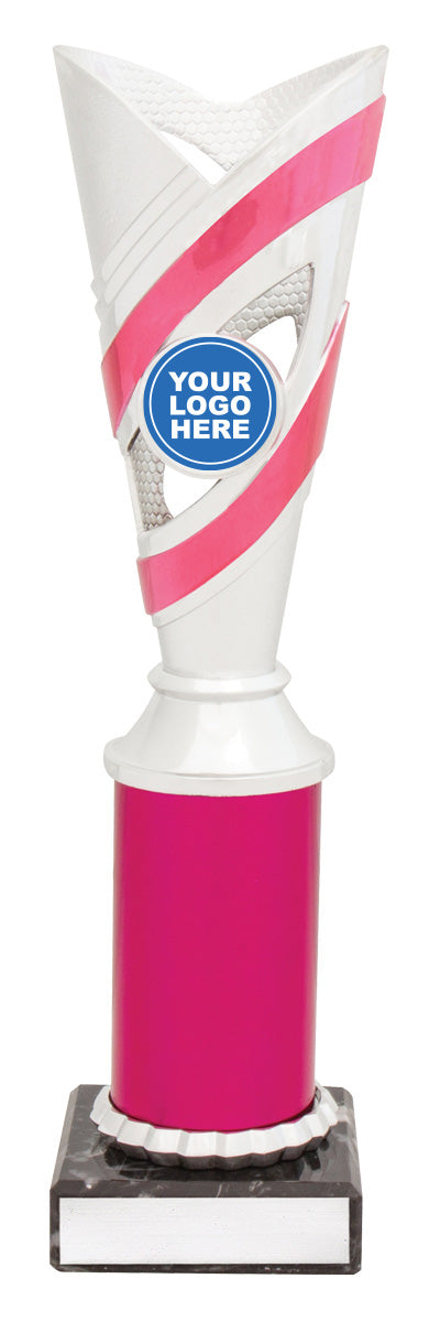 Curve Cups - Silver / Pink 250mm