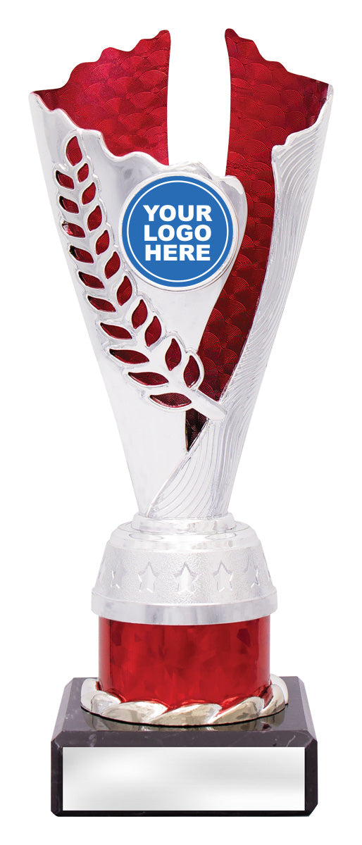 Spirit Cups - Silver / Red 200mm