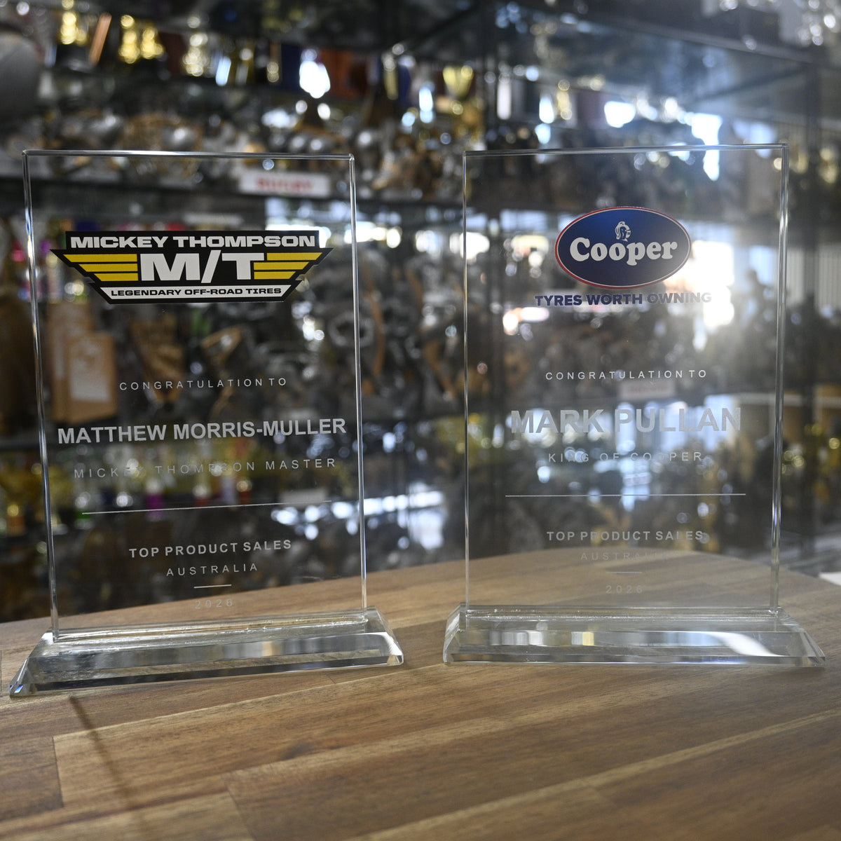 Custom Digitally Printed Glass Sales Awards
