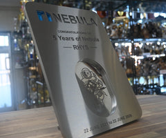 Custom Stainless Steel & Aluminium Plaque – Nebula