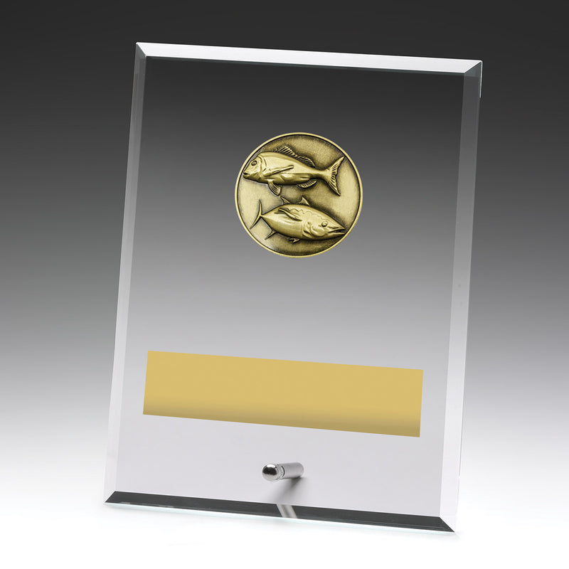 Glass Plaques - Fishing 200mm