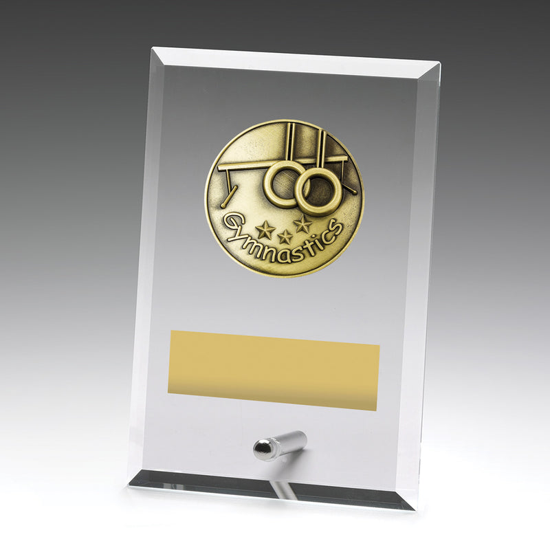 Glass Plaques - Gymnastics Glass Plaque Gymnastics 150mm
