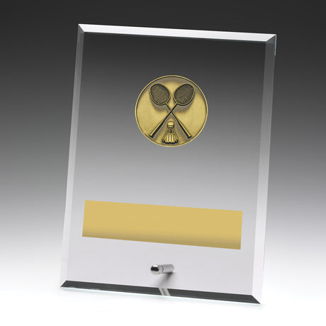Glass Plaques - Badminton 200mm
