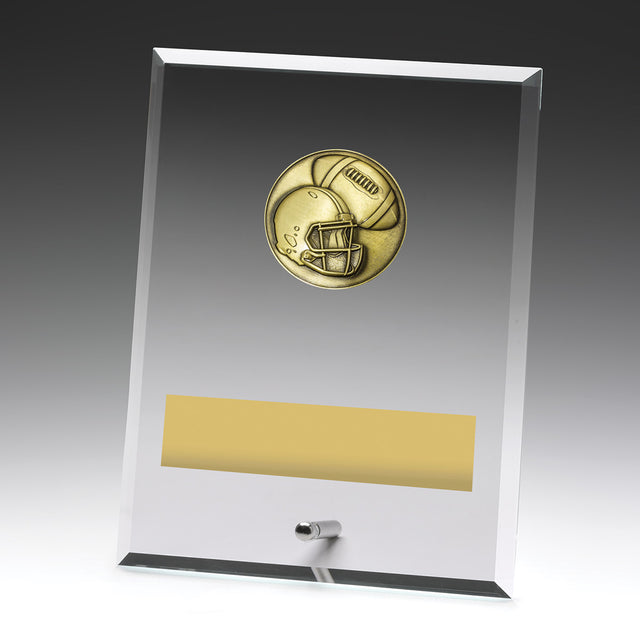 Glass Plaques - American Football 200mm