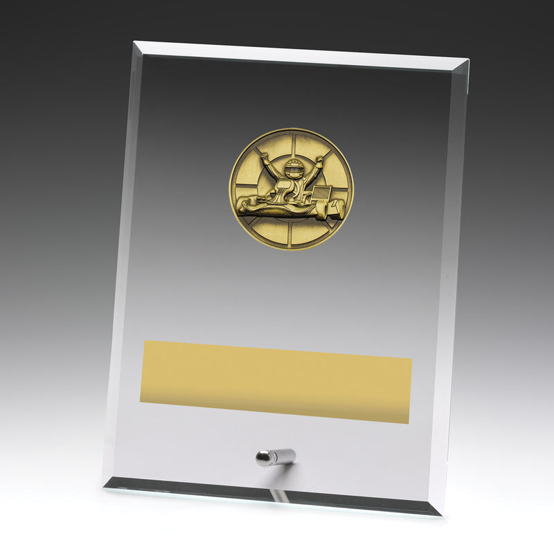 Glass Plaques - Go Kart 200mm