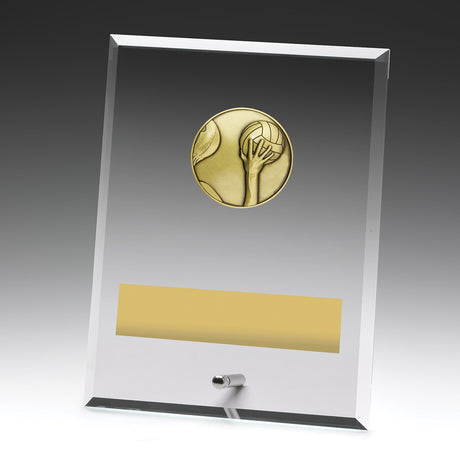 Glass Plaques - Water Polo 200mm